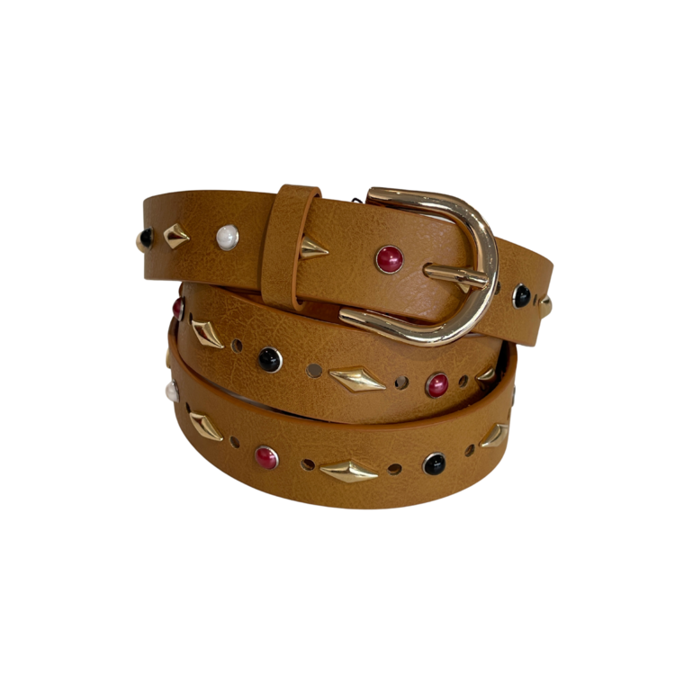 Elvy Strass Belt Women  Naturel