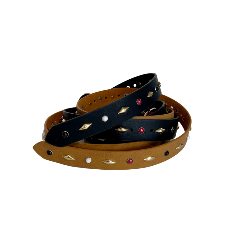 Elvy Strass Belt Women  Naturel