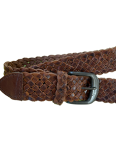 Elvy Braided Belt Women  Cognac