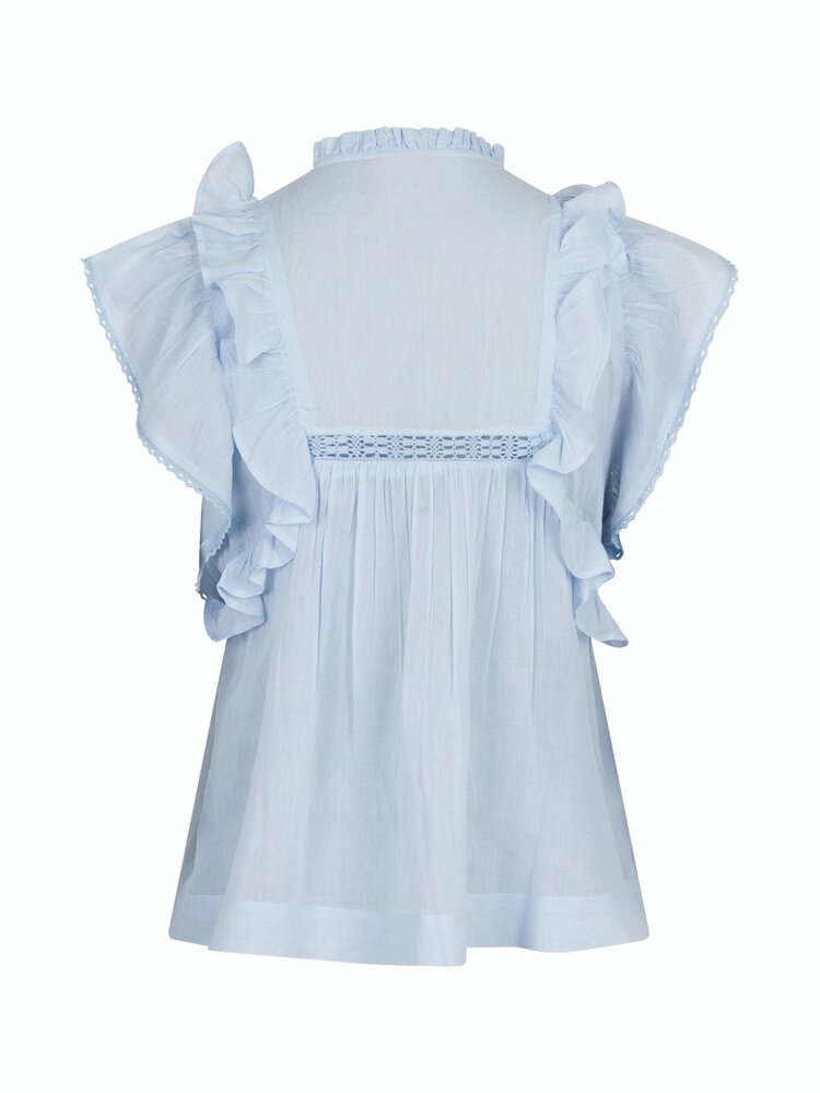 Neo Noir Jayla S Voile Top Light Blue