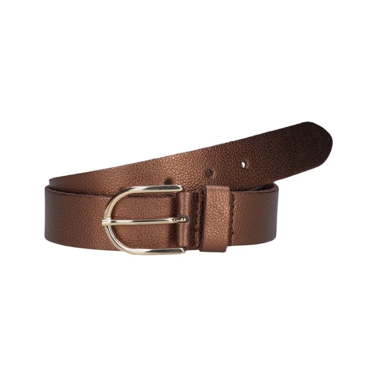Elvy Metallic Bubble Belt Copper