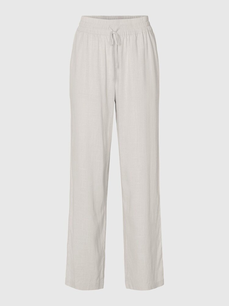 Selected Femme Viva Gulia HW Long Linen Pants Noos Sandshell