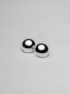 Bow19 Big Earrings Silver