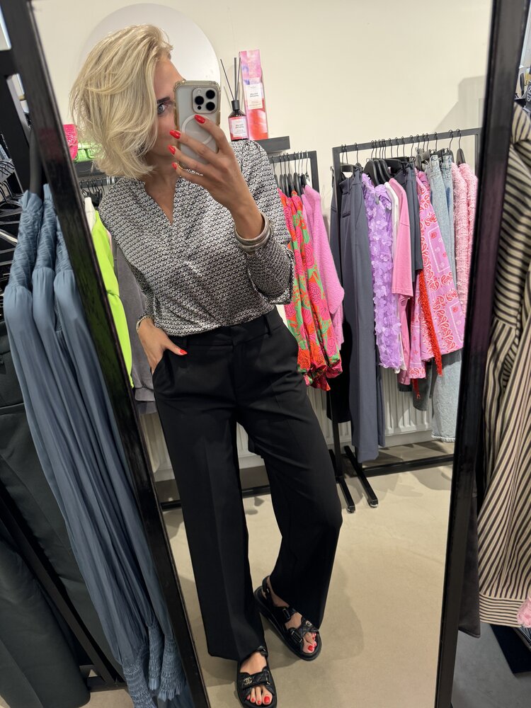 Selected Femme Rita MW Wide Pant FD Noos Black