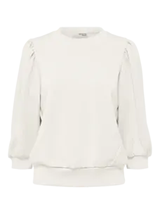 Selected Femme Tenny 3/4 Sweat Top Noos Snow White