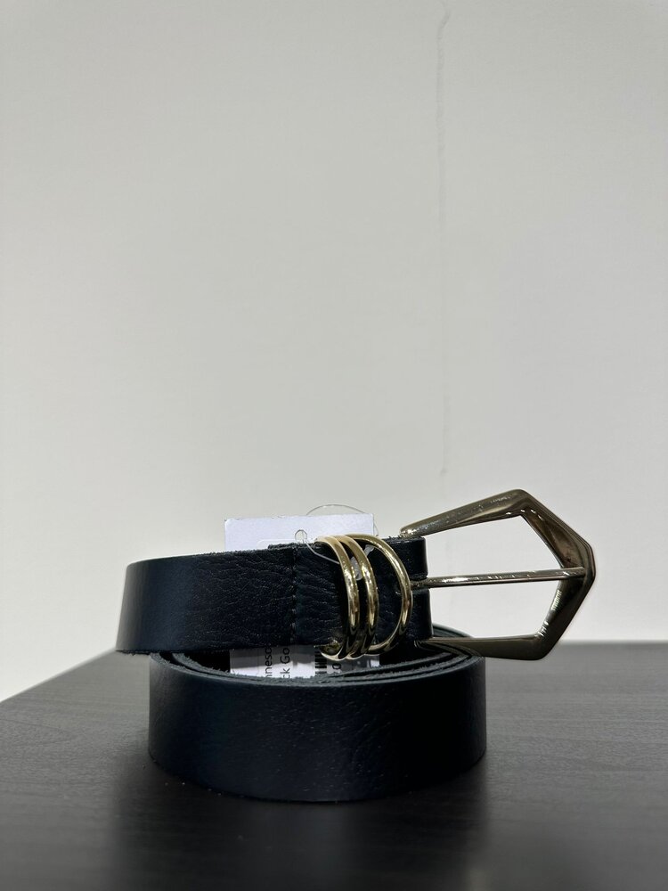 Elvy Minnesota Belt Women Black Gold