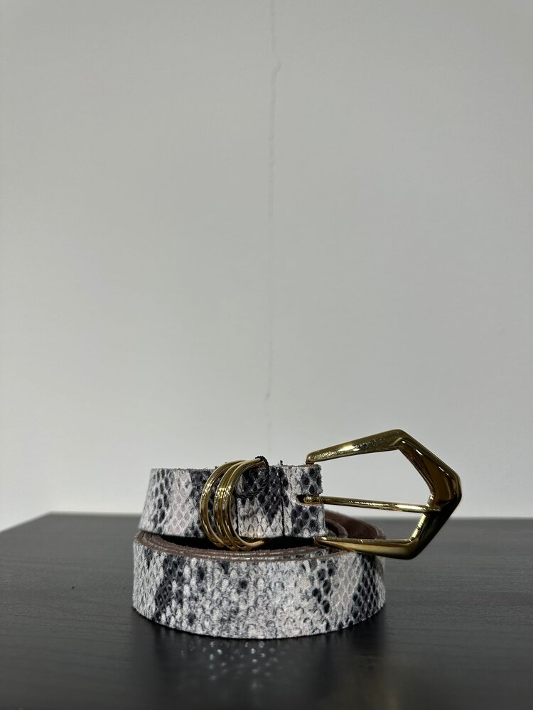 Elvy Belt Women Grey Gold