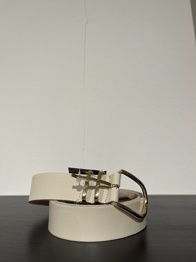 Elvy Minnesota Belt Women Ecru Gold
