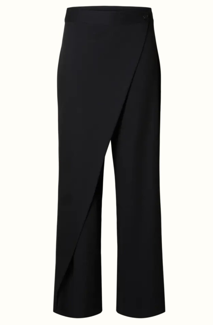 Selected Femme Hedi MW Wide Pant Black Melange