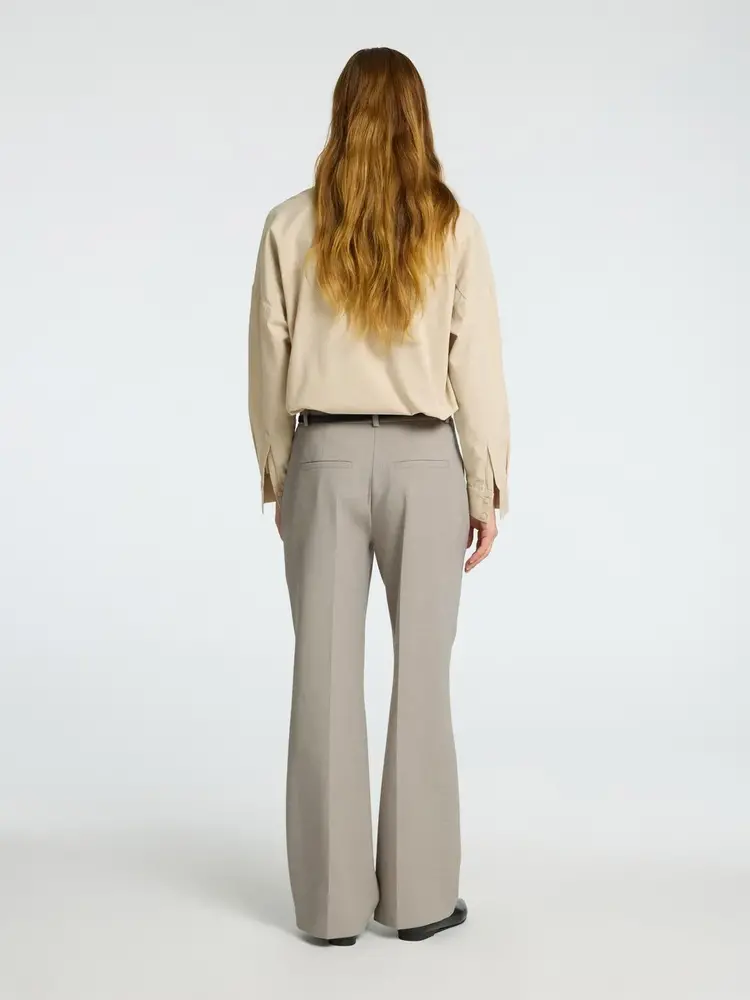 Selected Femme Rita MW Wide Pant Mel Noos Island Fossil/Melange