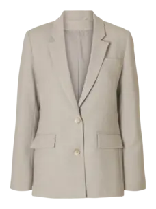 Selected Femme Rita LS Relaxed Blazer Mel Noos Island Fossil Melange