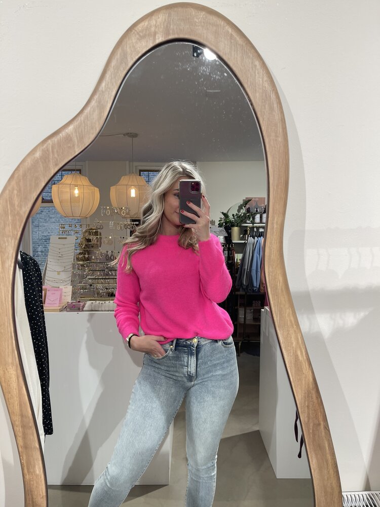 Just be Jolie Lucy Alpaca Sweater Neon Pink