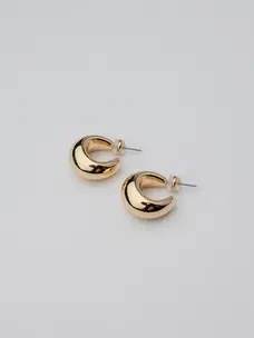 Bow19 Gold Hoops S