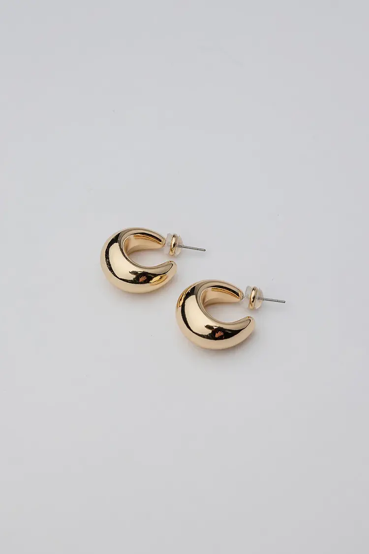 Bow19 Gold Hoops S