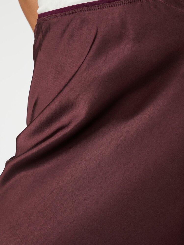 Neo Noir Vicky Heavy Sateen Skirt Burgundy