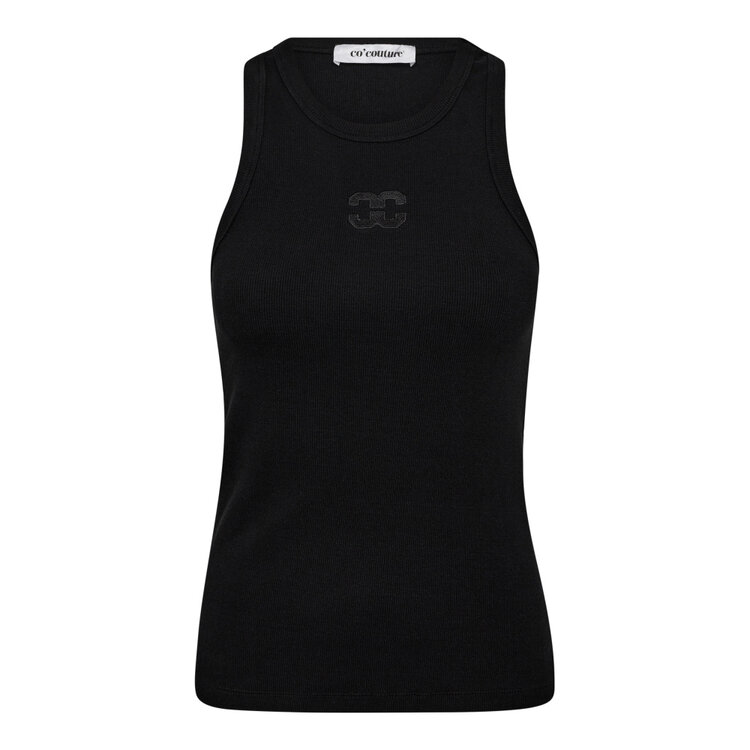 Co'Couture SaharaCC Embroidery Tank Top Black