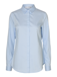 Selected Femme Romie LS Fitted Shirt NOOS Light Blue