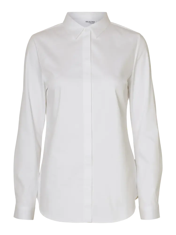 Selected Femme Romie LS Fitted Shirt NOOS Bright White