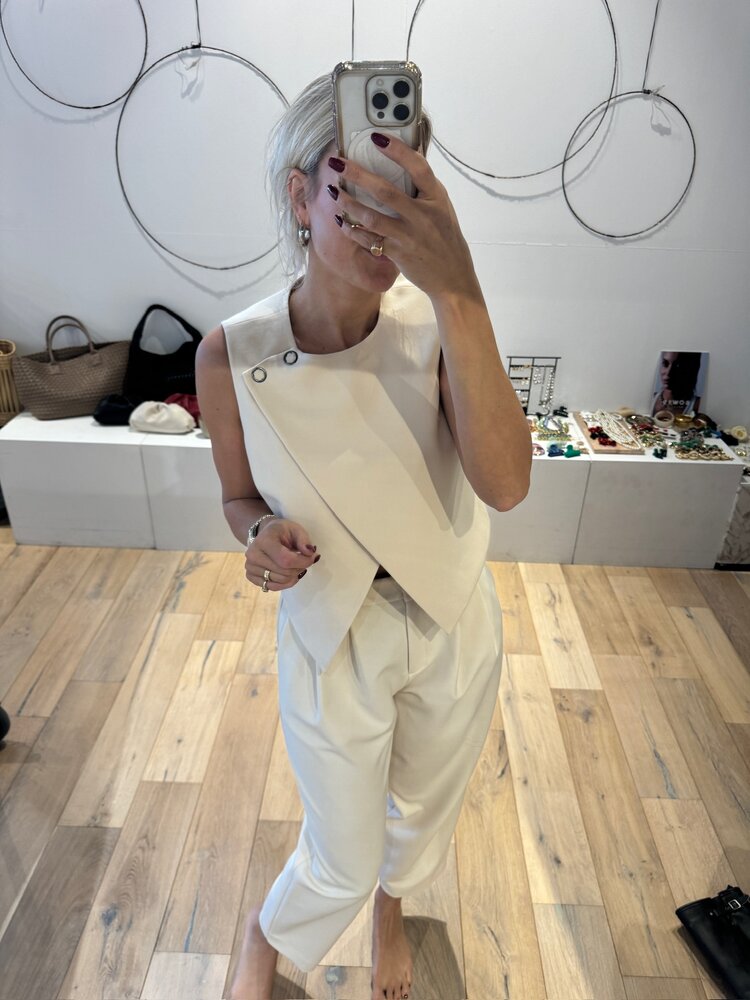 Co'Couture VolaCC Barrel Pleat Pant Bone