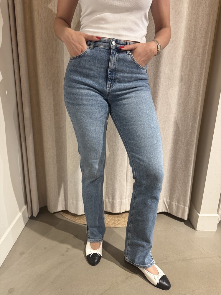 Just be Jolie Billie High Waist Straight Slit Denim