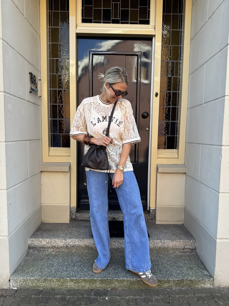 Selected Femme IsoldeMD Solid Pants Distressed Blue