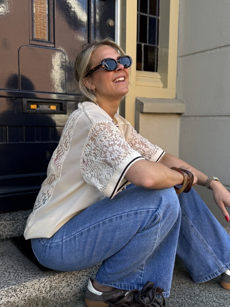 Selected Femme IsoldeMD Solid Pants Distressed Blue