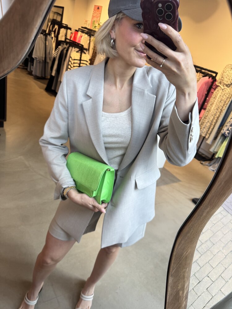 Selected Femme Rita LS Relaxed Blazer Mel Noos Island Fossil Melange