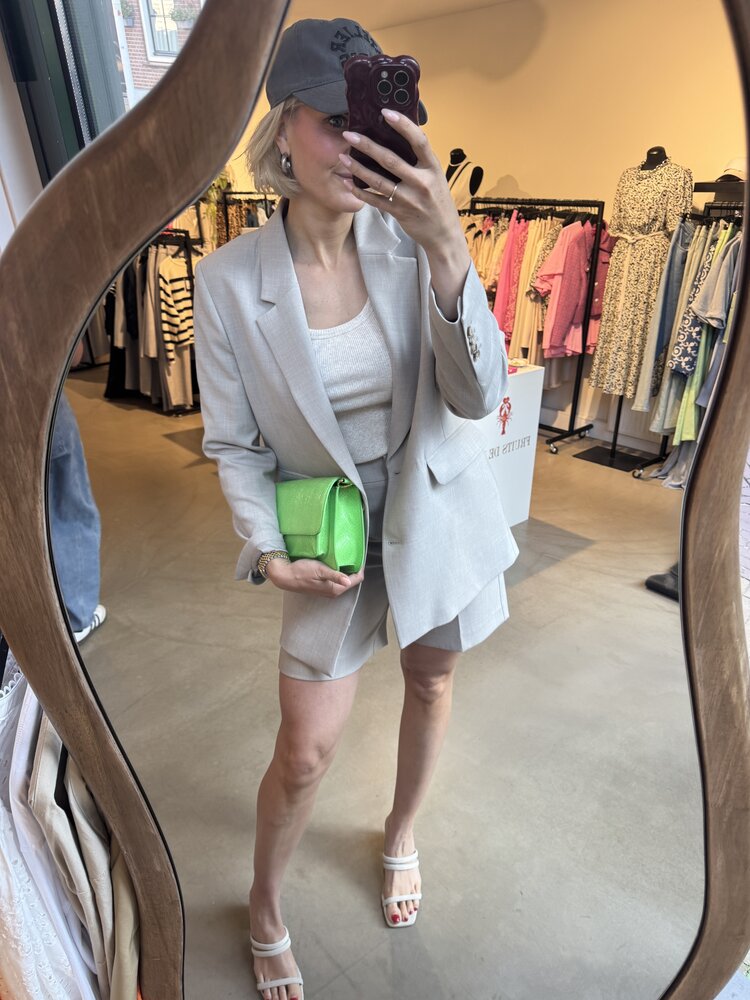 Selected Femme Rita LS Relaxed Blazer Mel Noos Island Fossil Melange