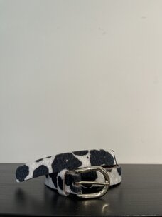 Elvy Skin Belt Women Black Cow