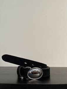 Elvy Suede Belt Women Black Silver 25680