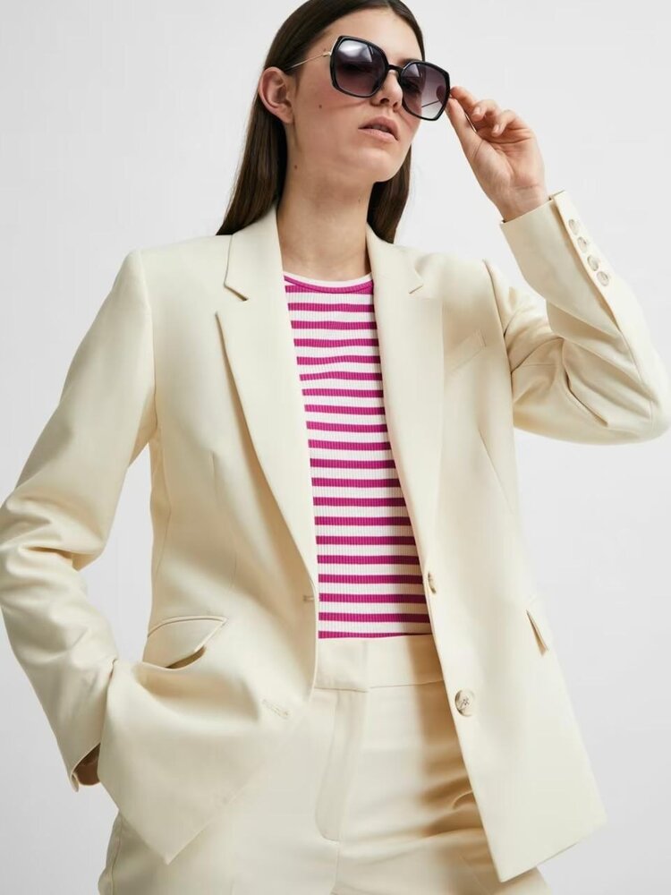 Selected Femme Rita LS Classic Blazer PD NOOS Birch