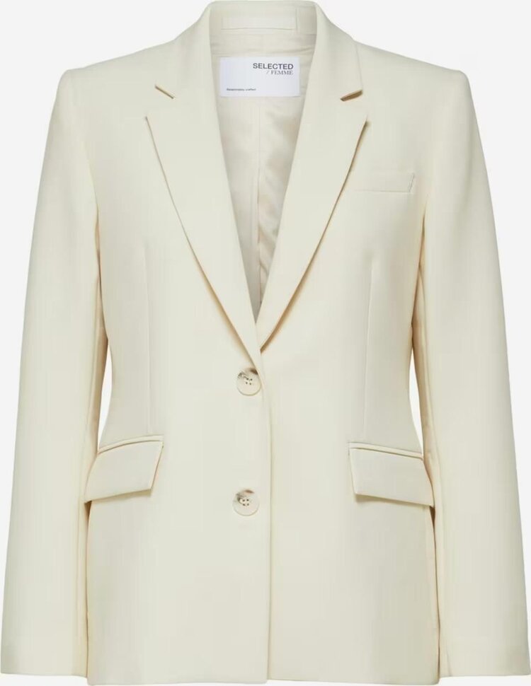 Selected Femme Rita LS Classic Blazer PD NOOS Birch
