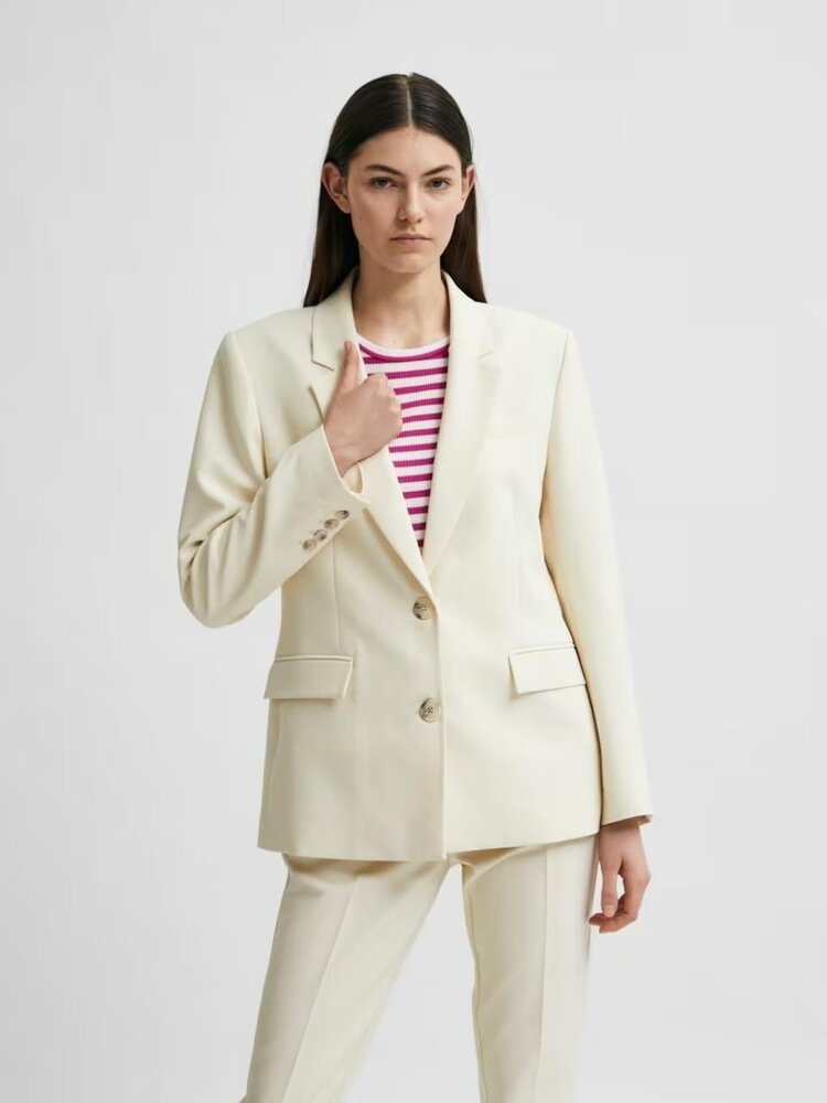 Selected Femme Rita LS Classic Blazer PD NOOS Birch