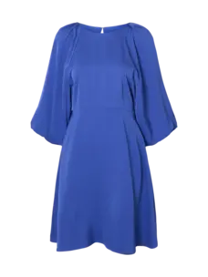 Selected Femme Laurina 3/4 Short Open Back Dress B Dazzling Blue