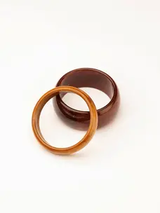 Bow19 Bangle 2 Set  Brown/Camel