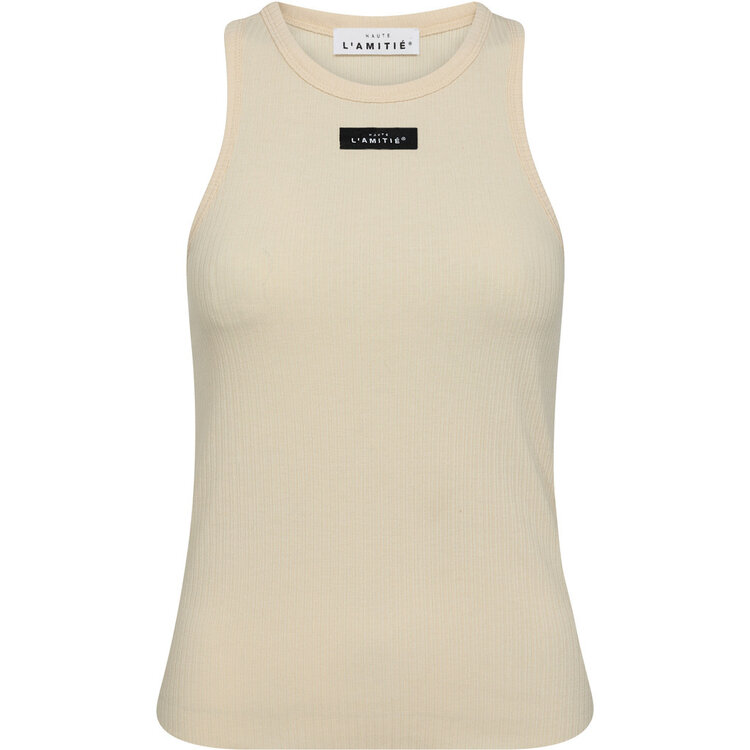 Haute L'Amitié Rib Badge Tank Almond