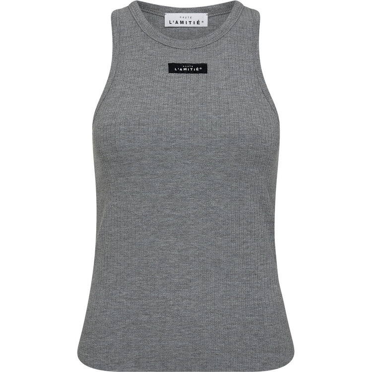 Haute L'Amitié Rib Badge Tank Grey Melange