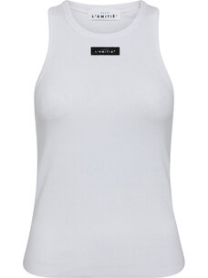 Haute L'Amitié Rib Badge Tank White