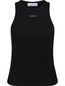 Haute L'Amitié Rib Badge Tank Black