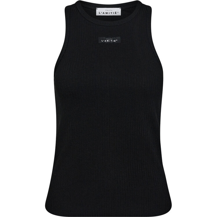Haute L'Amitié Rib Badge Tank Black