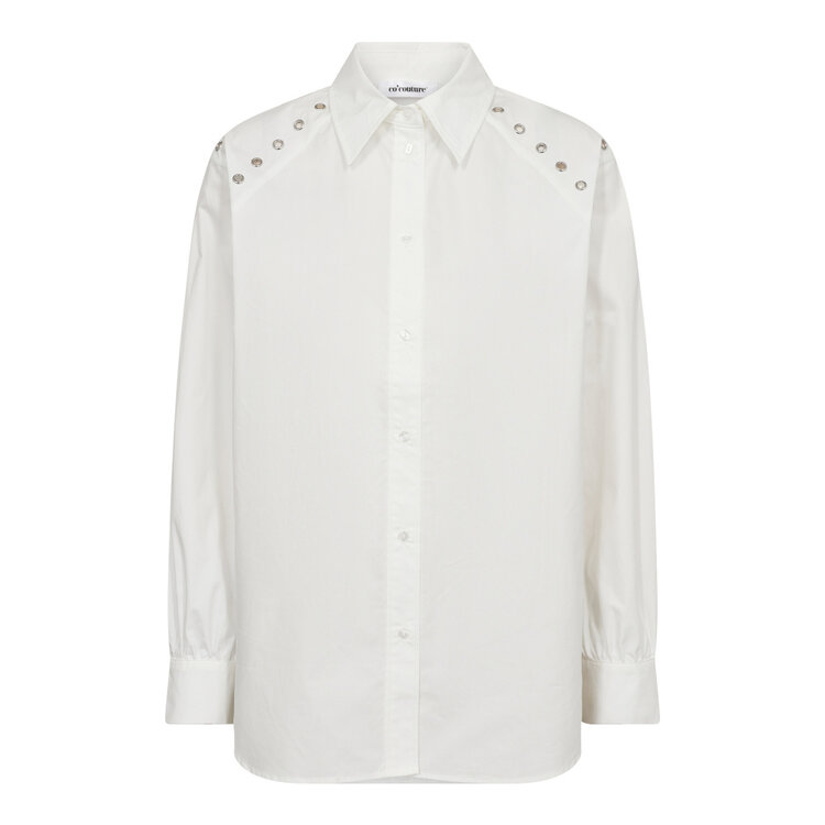 Co'Couture TrinaCC Eyelet Shirt White