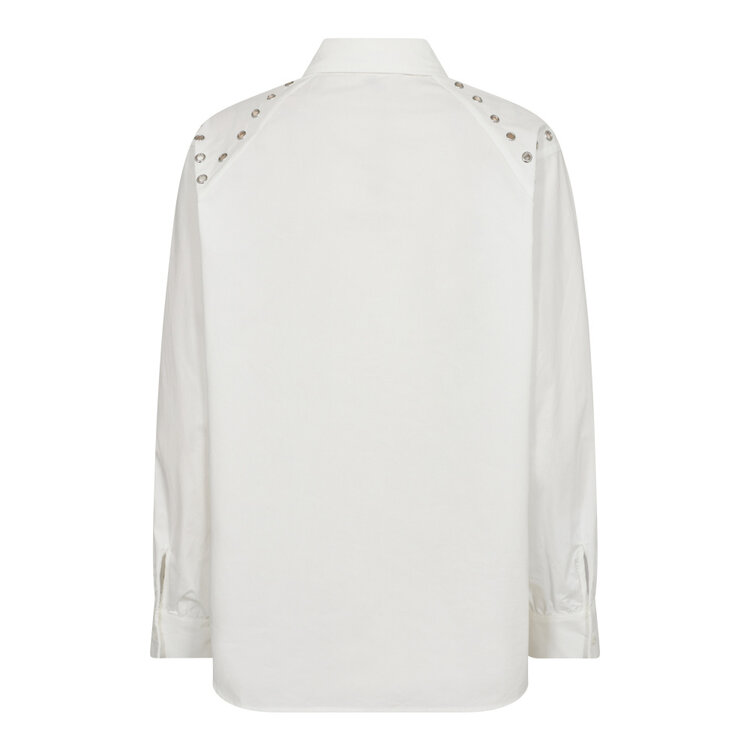 Co'Couture TrinaCC Eyelet Shirt White