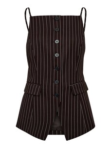 Haute L'Amitié Sue Wide Pin Top Mocca