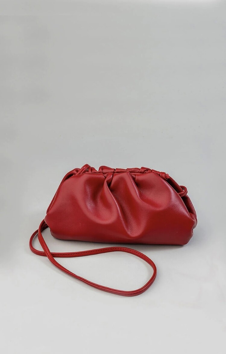 Bow19 Dumpling Bag Plain Red