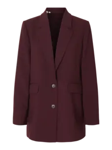 Selected Femme Rita LS Relaxed Blazer Mel Noos Fig/Melange