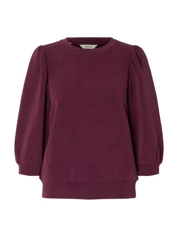 Selected Femme Tenny 3/4 Sweat Top NOOS Fig
