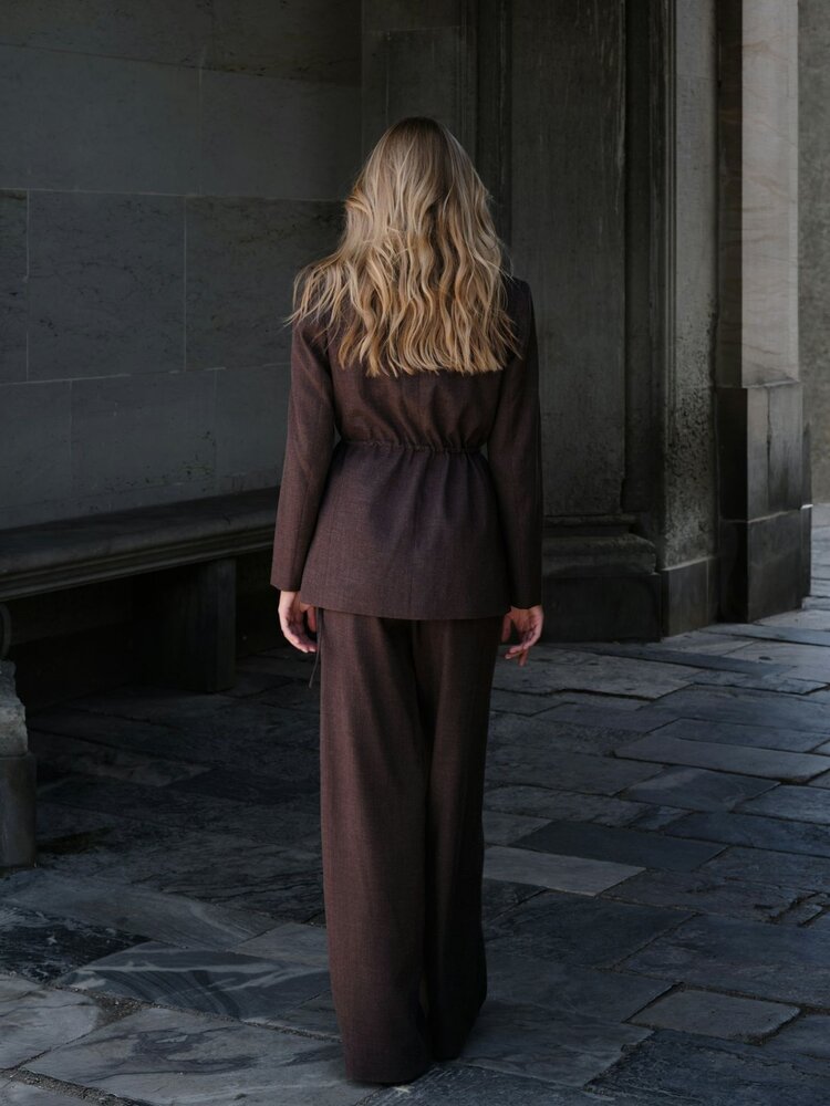 Neo Noir Jemmie Melange Blazer Brown Melange