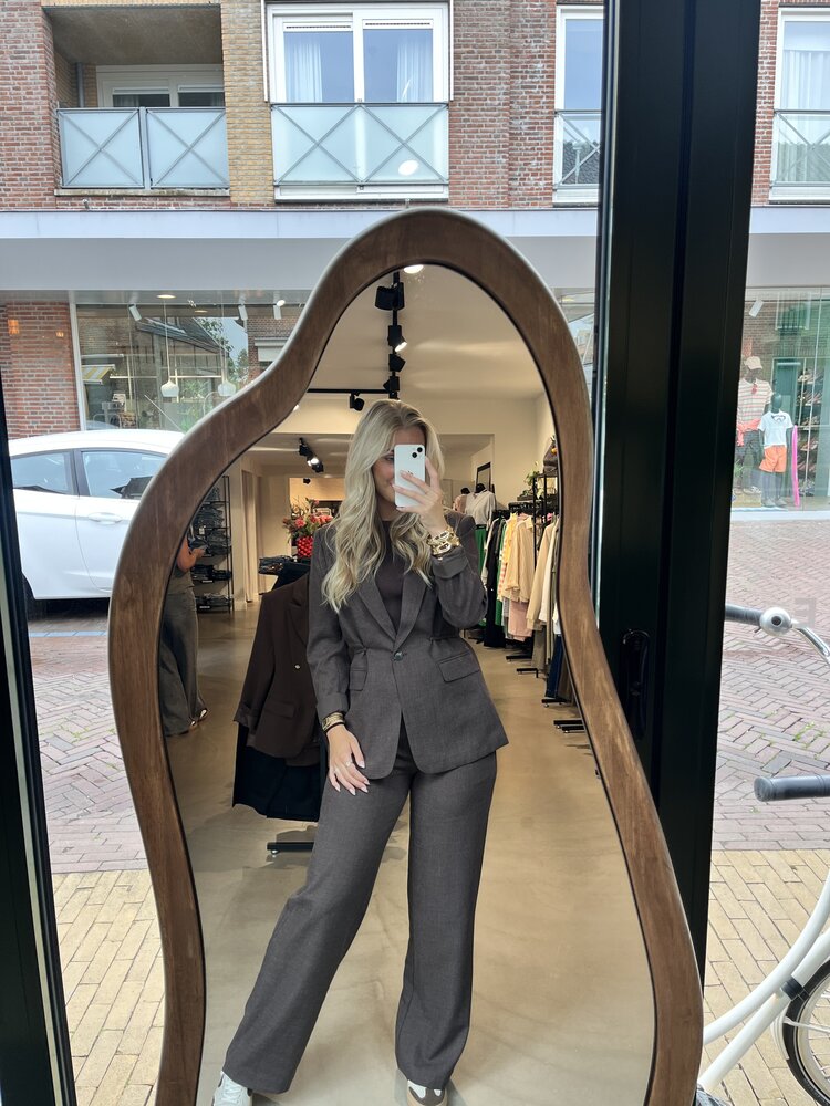 Neo Noir Jemmie Melange Blazer Brown Melange