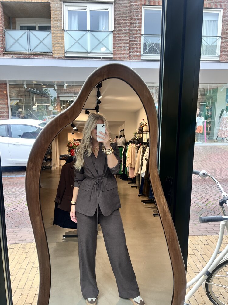 Neo Noir Jemmie Melange Blazer Brown Melange