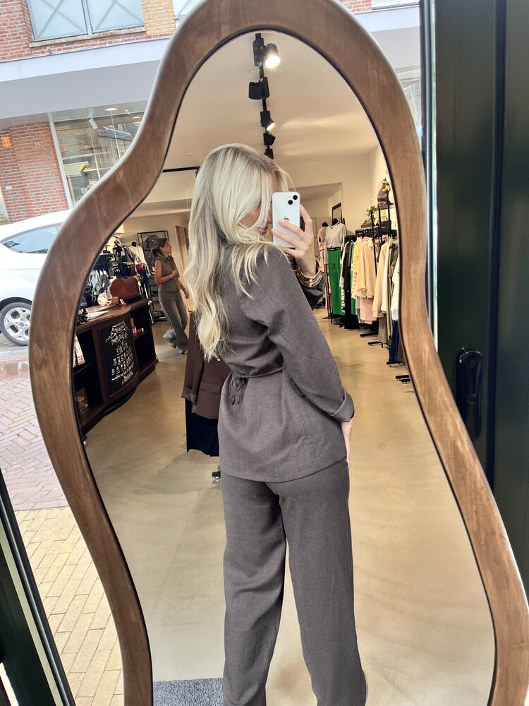 Neo Noir Jemmie Melange Blazer Brown Melange